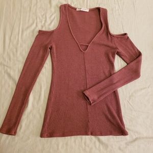 Long sleeve cut out top